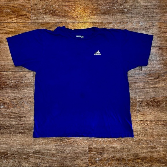 Adidas Blue Short Sleeve Tee Classic Athletic Style  XL - Picture 1 of 3